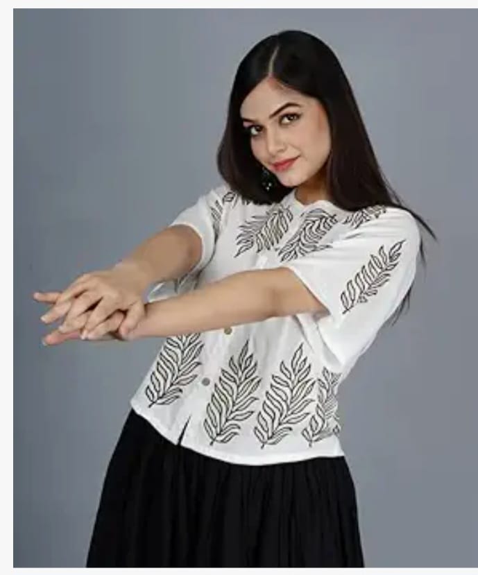 Elegent White Top & Black Plaazo - Image 2