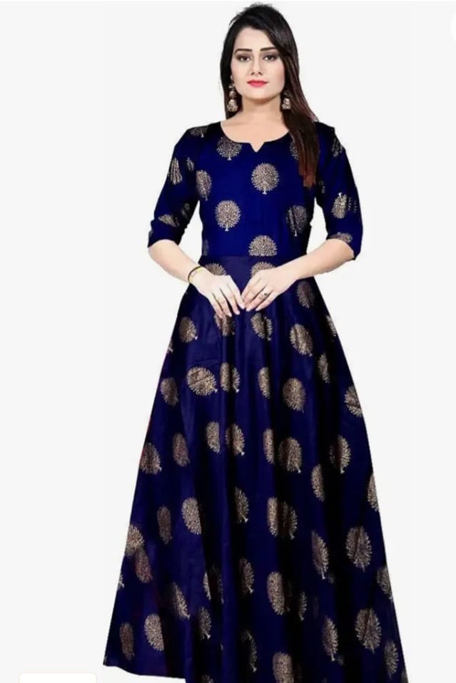 Blue Gold Dress - Image 3