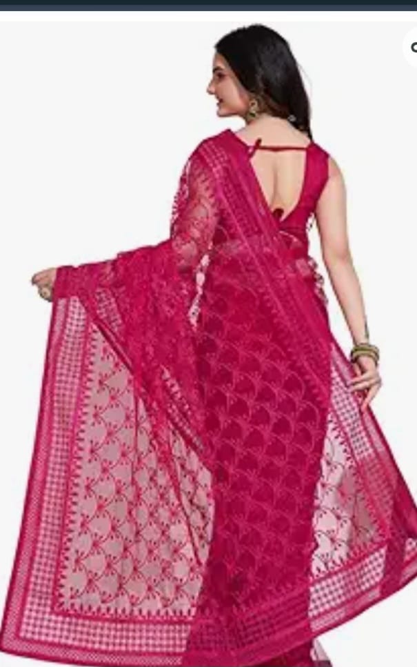 Pink Silk Saree - Image 2